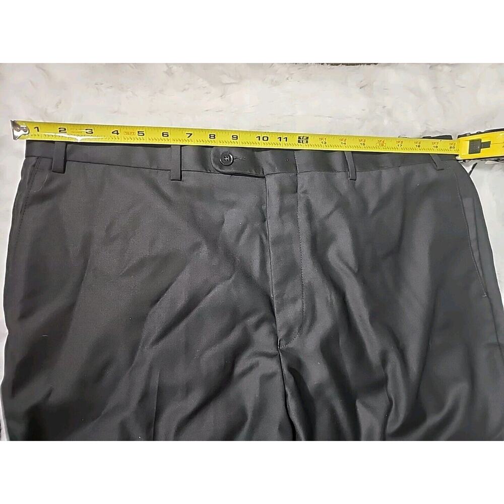 Peter Millar Solid Black Flat Front Suit Pants Si… - image 7
